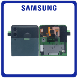 Γνήσια Original Samsung Galaxy Z Flip 3 5G (SM-F711B, SM-F711N) Rear Back Battery Cover Πίσω Κάλυμμα Καπάκι Μπαταρίας + Super AMOLED LCD Display Screen Assembly Οθόνη Green Πράσινο GH97-27031C (Service Pack By Samsung)