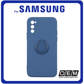 Θήκη Πλάτης - Back Cover, Silicone Σιλικόνη Finger Grip TPU Blue Μπλε for Samsung S20 FE/S20 FE 5G