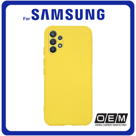 Θήκη Πλάτης - Back Cover, Silicone Σιλικόνη TPU Yellow Κίτρινο For Samsung A32 4G