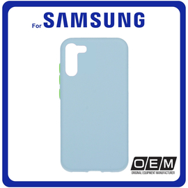 Θήκη Πλάτης - Back Cover, Silicone Σιλικόνη TPU Solid Blue Μπλε For Samsung S21 Plus 5G