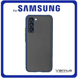 Vennus Θήκη Πλάτης - Back Cover, Silicone Σιλικόνη TPU Navy Blue Μπλε For Samsung S21
