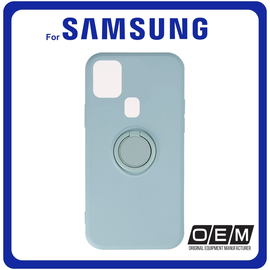 Θήκη Πλάτης - Back Cover, Silicone Σιλικόνη Finger Grip Light Green Πράσινο For Samsung A21S