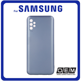Θήκη Πλάτης - Back Cover, Silicone Σιλικόνη Metallic Light Blue Μπλε For Samsung A32 5G/M32 5G