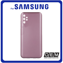 Θήκη Πλάτης - Back Cover, Silicone Σιλικόνη Metallic Pink Ροζ For Samsung A32 5G/M32 5G