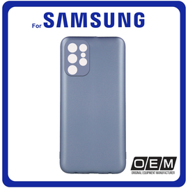 Θήκη Πλάτης - Back Cover, Silicone Σιλικόνη TPU Metallic Light Blue For Samsung S22 Ultra
