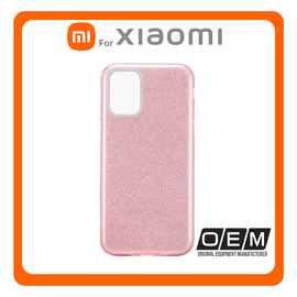 Θήκη Πλάτης - Back Cover, Silicone Σιλικόνη Glitter TPU Pink Ροζ For Xiaomi Redmi Note 10 4G/ Note 10S