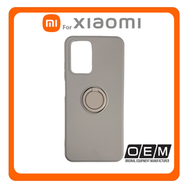 Θήκη Πλάτης - Back Cover, Silicone Σιλικόνη Finger Grip TPU Light Grey Γκρι For Xiaomi Redmi 10/Redmi 10 2022