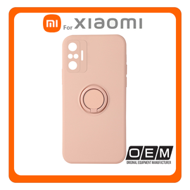 Vennus Θήκη Πλάτης - Back Cover, Silicone Σιλικόνη Ring Lens TPU Pink Light Ροζ For Xiaomi Redmi Note 10 Pro/10 Pro Max