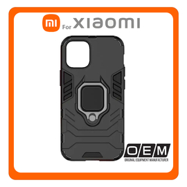 Θήκη Πλάτης - Back Cover, Silicone Σιλικόνη Ring Armor Hybrid TPU Black Μαύρο For Xiaomi Redmi Note 10/Note10S/PocoM5S
