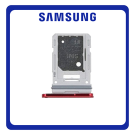 Γνήσια Original Samsung Galaxy S20 FE 4G (SM-G780F), Galaxy S20 FE 5G (SM-G781B) SIM Card Tray + Micro SD Tray Slot Υποδοχέας Βάση Θήκη Κάρτας SIM Cloud Red Κόκκινο GH98-46007E (Service Pack By Samsung)