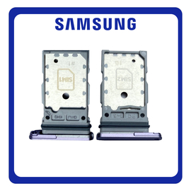 Γνήσιο Original Samsung Galaxy S21 FE 5G, Galaxy S21FE 5G (SM-G990F, SM-G990B/DS) Sim Card Tray Dual Sim Υποδοχέας Θήκης Κάρτας Sim Lavender Μωβ GH98-46790D (Service Pack By Samsung)