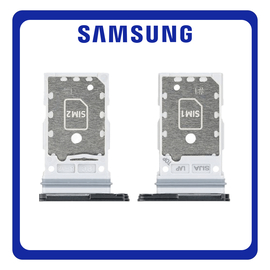 Γνήσια Original Samsung Galaxy S22 5G (SM-S901B), S22+ 5G, S22 Plus 5G (SM-S906B) Sim Card Tray Dual Sim Υποδοχέας Θήκης Κάρτας Sim Phantom White Άσπρο GH98-47086B (Service Pack By Samsung)