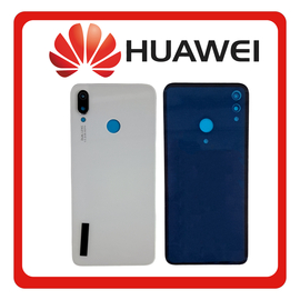 HQ OEM Συμβατό Για Huawei P Smart+, P Smart Plus (POT-LX1T) Rear Back Battery Cover Πίσω Κάλυμμα Καπάκι Πλάτη Μπαταρίας + Camera Lens Τζαμάκι Κάμερας White Άσπρο (Grade AAA+++)