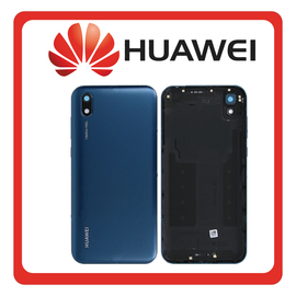 HQ OEM Συμβατό Για Huawei Y5 (2019) (AMN-LX9, AMN-LX1) Rear Back Battery Cover Πίσω Κάλυμμα Καπάκι Πλάτη Μπαταρίας + Camera Lens Τζαμάκι Κάμερας Sapphire Blue Μπλε (Grade AAA+++)