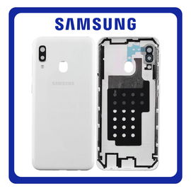 HQ OEM Συμβατό Για Samsung Galaxy A20e (SM-A202F, SM-A202K) Rear Back Battery Cover Πίσω Κάλυμμα Καπάκι Πλάτη Μπαταρίας + Camera Lens Τζαμάκι Κάμερας White Άσπρο (Grade AAA+++)