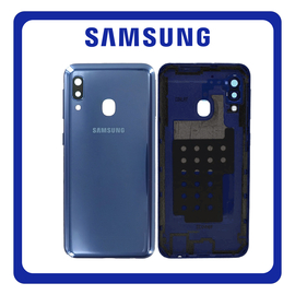 HQ OEM Συμβατό Για Samsung Galaxy A20e (SM-A202F, SM-A202K) Rear Back Battery Cover Πίσω Κάλυμμα Καπάκι Πλάτη Μπαταρίας + Camera Lens Τζαμάκι Κάμερας Blue Μπλε (Grade AAA+++)