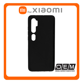 Θήκη Πλάτης - Back Cover, Silicone Σιλικόνη Matt Black Μαύρο For Xiaomi Mi Note 10/Note 10 Pro