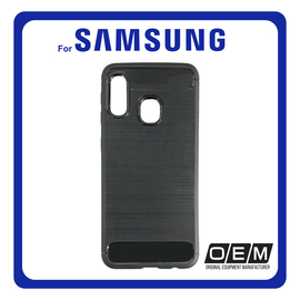 Θήκη Πλάτης - Back Cover, Silicone Σιλικόνη TPU Black Μαύρο For Samsung A20e