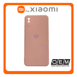 Θήκη Πλάτης - Back Cover, Silicone Σιλικόνη Heart TPU Light Pink For Xiaomi Redmi 9A