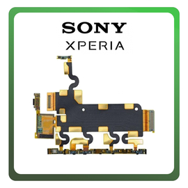 HQ OEM Συμβατό Για Sony Xperia Z1 (C6903, C6902, C6906) Main LCD Flex Cable Καλωδιοταινία Οθόνης + Power Key Flex Cable On/Off + Volume Key Buttons Καλωδιοταινία Πλήκτρων Εκκίνησης + Έντασης Ήχου + Microphone Μικρόφωνο (Grade AAA+++)