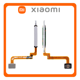 HQ OEM Συμβατό Για Xiaomi Redmi Note 10 4G, Redmi Note10 4G (M2101K7AI, M2101K7AG) Fingerprint Sensor Flex Αισθητήρας Δαχτυλικού Αποτυπώματος Frost White Άσπρο (Grade AAA+++)