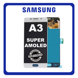 New Refurbished Samsung Galaxy A3 (SM-A300F, SM-A300FU) Super AMOLED LCD Display Screen Assembly Οθόνη + Touch Screen Digitizer Μηχανισμός Αφής Pearl White Άσπρο