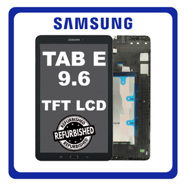 New Refurbished Samsung Galaxy Tab E 9.6 (SM-T560, SM-T561) TFT LCD Display Screen Assembly Οθόνη + Touch Screen Digitizer Μηχανισμός Αφής Metallic Black Μαύρο