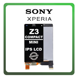 New Refurbished Sony Xperia Z3 Compact/Mini (D5803, D5833, SO-02G) IPS LCD Display Screen Assembly Οθόνη + Touch Screen Digitizer Μηχανισμός Αφής Black Μαύρο