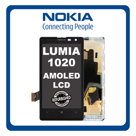 New Refurbished Nokia Lumia 1020, AMOLED LCD Display Screen Assembly Οθόνη + Touch Screen Digitizer Μηχανισμός Αφής Black Μαύρο