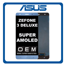HQ OEM Συμβατό Για Asus Zenfone 3 Deluxe (Z016D, Z016S) Super AMOLED LCD Display Screen Assembly Οθόνη + Touch Screen Digitizer Μηχανισμός Αφής Blue Μπλε (Grade AAA+++)