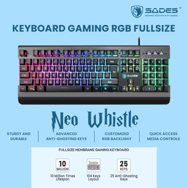 Sades neo Whistle Gaming Keyboard
