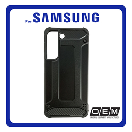 Θήκη Πλάτης - Back Cover, Silicone Σιλικόνη Armor Carbon Hybrid TPU Black Μαύρο For Samsung S22 5G