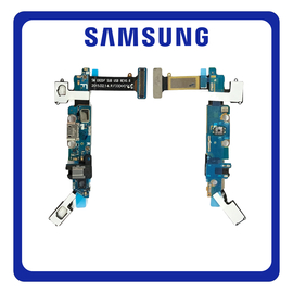 Γνήσια Original Samsung Galaxy S6 (SM-G9200, SM-G9208) MicroUSB Charging Dock Connector Flex Sub Board, Καλωδιοταινία Υπό Πλακέτα Φόρτισης + Microphone Μικρόφωνο + Audio Jack Θύρα Ακουστικών Pulled