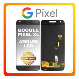Γνήσια Original Google Pixel XL, AMOLED LCD Display Screen Assembly Οθόνη + Touch Screen Digitizer Μηχανισμός Αφής Black Μαύρο 83H90205-00 (Service Pack By Google)