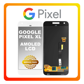 Γνήσια Original Google Pixel XL, AMOLED LCD Display Screen Assembly Οθόνη + Touch Screen Digitizer Μηχανισμός Αφής White Άσπρο 83H90205-01 (Service Pack By Google)