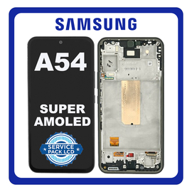 Original Samsung Galaxy A54 (SM-A546V, SM-A546U) Super AMOLED LCD Οθόνη Graphite Μαύρο GH82-31231A GH82-31232A (Service Pack By Samsung)