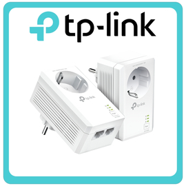 TP-LINK TL-PA7027P KIT v1 Powerline Διπλό για Ενσύρματη Σύνδεση με Passthrough Πρίζα και 2 Θύρες Gigabit Ethernet