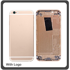 OEM HQ Apple Iphone 6s Plus (A1634, A1687, A1690, A1699) Back Battery Cover- Housing Καπάκι Μπαταρίας- Σασί + Πλαινά πλήκτρα Side Keys + Θήκη Κάρτας Sim Holder Gold (Grade AAA+++)