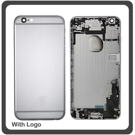 OEM HQ Apple Iphone 6s Plus (A1634, A1687, A1690, A1699) Back Battery Cover- Housing Καπάκι Μπαταρίας- Σασί + Πλαινά πλήκτρα Side Keys + Θήκη Κάρτας Sim Holder Gray (Grade AAA+++)