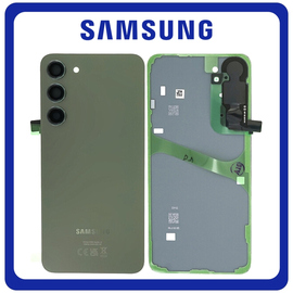 Γνήσια Original Samsung Galaxy S23+ 5G (SM-S916B, SM-S916B/DS) Rear Back Battery Cover Πίσω Κάλυμμα Καπάκι Πλάτη Μπαταρίας + Camera Lens Τζαμάκι Κάμερας Green Πράσινο GH82-30388C (Service Pack By Samsung)