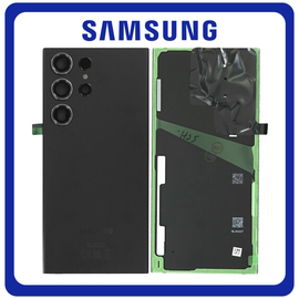 Γνήσια Original Samsung Galaxy S23 Ultra 5G (SM-S918B, SM-S918B/DS) Rear Back Battery Cover Πίσω Κάλυμμα Καπάκι Πλάτη Μπαταρίας Phantom Black Μαύρο GH82-30400A (Service Pack By Samsung)
