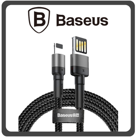 Baseus Cafule Braided USB Double Sided to Lightning 2,4A Cable Gray Γκρι 1m (CALKLF-GG1)
