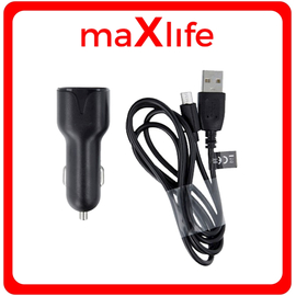 Maxlife Φορτιστής Αυτοκινήτου Μαύρος MXCC-01 Συνολικής Έντασης 2.1A με μία Θύρα USB μαζί με Καλώδιο Type-C