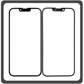 HQ OEM Συμβατό Για Apple iPhone 14 Plus (A2886, A2632, A2885) Premium Aftermarket Front Glass For Refurbished Μπροστινό Τζαμάκι Για Ανακατασκευή Black Μαύρο (Grade AAA+++)