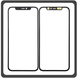 HQ OEM Συμβατό Για Apple iPhone 11 Pro, iPhone 11Pro (A2215, A2160, A2217, iPhone12,3) Premium Aftermarket Front Glass For Refurbished Μπροστινό Τζαμάκι Για Ανακατασκευή + Frame Πλαίσιο Black Μαύρο (Grade AAA+++)