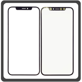 iPhone XS Max (A1921, A2101) Aftermarket Front Glass For Refurbished Μπροστινό Τζαμάκι Για Ανακατασκευή + Frame Πλαίσιο Black Μαύρο (Ref By Apple)