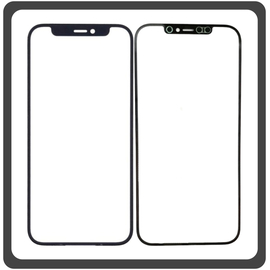 HQ OEM Συμβατό Με Apple iPhone 12 Pro Max, iPhone 12 ProMax (A2411, A2342) Aftermarket Front Glass For Refurbished Μπροστινό Τζαμάκι Για Ανακατασκευή + Frame Πλαίσιο Black Μαύρο (Premium A+​)