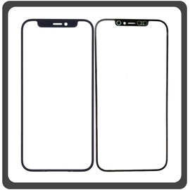 HQ OEM Συμβατό Με Apple iPhone 12 Pro Max, iPhone 12 ProMax (A2411, A2342) Premium Aftermarket Front Glass For Refurbished Μπροστινό Τζαμάκι Για Ανακατασκευή + Frame Πλαίσιο Black Μαύρο (Premium A+​)