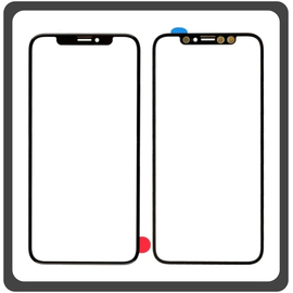 iPhone X (A1865, A1901) Copy Original Front Glass For Refurbished Μπροστινό Τζαμάκι Για Ανακατασκευή + Frame Πλαίσιο Black Μαύρο (Ref By Apple)