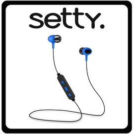 Setty Sport In-ear Bluetooth Handsfree Ακουστικά Blue Μπλε​​